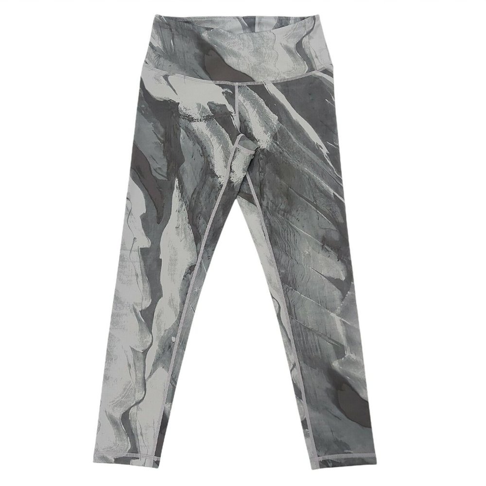 Z By Zella Athletic Leggings Size Small Elastic Waist Mid Rise Lightweight Gray